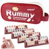 Smilejoy Rummy Travel Pouch, il classico gioco con piccola tasca per viaggi e asporto, gioco di società per adulti e bambini dai 6 anni in su, da 2 a 4 giocatori
