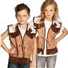 Boland - Gilet Unisex Wild West, in Pelle con Frange e cowlins, per Cowboy o Cavaliere da Rodeo, Costume, Festa in Maschera, Carnevale