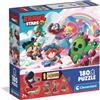 Clementoni - Puzzle 180 Pezzi Brawl Stars, per Bambini 7+ Anni, con 1 Sticker Esclusivo, Square Box, Made in Italy, 48,5x33,5 cm, 29804