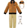 ReliBeauty Costume Pilota Bambino Aereo Vestito Carnevale con Occhiali, 100