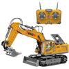 LioMaxi 1:16 Scala 17 Canali Escavatore Telecomandato per Bambini, Escavatori Radiocomandato,Escavatore Idraulico per Ragazzi con luci,demo a un tocco, Sand Digger Regali