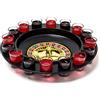 Relaxdays 5X Roulette Russe Alcoliche, con 80 Bicchierini, Gioco da Tavolo, Festa, Amici, Divertimento, Festa, Rosso Nero