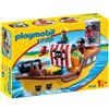 PLAYMOBIL 1.2.3 9118 Nave dei Pirati per Bambini dai 36 Mesi