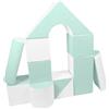 Velinda Set di 11 blocchi di schiuma giganti (colore: bianco, menta)