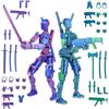 PEKOIU T13 Action Figure Set (Assembly completato), Hiros 13 Toy Robot Multi-giunto stampato in 3D, Titan 13 Figura d'azione, decorazioni desktop per gli amanti del gioco giocattoli (Blu/Viola)