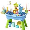 Generico Tavolo attività Acquatiche,con Pompa e Giocattoli sensoriali Divertenti - Set Gioco Lavello Cucina Estivo,per Bambini, Interni, Esterni, Giardino, Cortile, Patio, Prato, Asilo