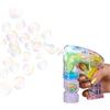 Relaxdays Set da 4 Accessori Pistola a Bolle di Sapone Luci LED, Bubble Gun, Party, Ricarica Liquido da 2 Litri, Colorato