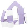 Velinda Set di 11 grandi blocchi di schiuma (colore: bianco, viola)