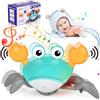 Anveltech Granchio che Cammina Neonato,Giochi Bambini 1 Anno,Con Interruttore di Regolazione del Suono e Della Velocità,Ricaricabile Tramite USB, Regali Per Bambini Dai 6 Mesi ai 5 Anni (Verde)