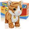 SWTOIPIG Gatto Robot Interattivo di Peluche, Giallo | Peluche a comando vocale, 8 movimenti, si muove e si capovolge, regalo Natale e compleanno