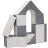 Velinda Completo 11 grandi mattoni,blocchi,cubi in schiuma gioco bambino, scuola materna (colore: bianco,grigio)