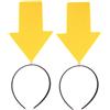 YANGWEN 2 Fascie per Capelli a Freccia - Copricapo Decorativo per Feste, Compleanni e Halloween - Bande Elastiche con Punta Freccia per Donne, Ragazze e Bambini, per Costumi e Fotografie,Giallo