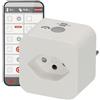 Brennenstuhl Presa Smart Svizzera con Monitoraggio Consumo - Presa WiFi Intelligente Compatibile Alexa,Google Home e Matter - Smart Plug Temporizzata con Controllo Vocale e Remoto - Bianca