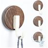OTraki 4 Ganci Parete Venature Legno Senza Foratura Salvaspazio Set Pro | Ganci Fissaggio Sottovuoto Asciugamani Vestiti Cucina Bagno Casa 7.5x5.7 cm Durevoli Riutilizzabili Facile Installazione