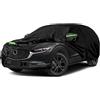 SAPUBK Copriauto impermeabile per tutte le condizioni atmosferiche, compatibile con accessori Mazda CX-30 2020-2023, nero 210T interno in cotone con cerniere per porte, protezione da neve, pioggia, polvere e