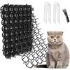OCEANPAX Tappetino Repellente per Gatti con Punte in plastica, 21 x 16 cm, per Gatti e parassiti, Confezione da 12, Include 6 graffette e 6 Fascette con Cerniera