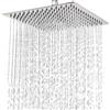 Xixitaihao Soffione Doccia a Pioggia in Acciaio Inox, 30 x 30 CM, 12 Pollici Docce Fisso Quadrato, Acciaio, Cromo, ugello anti-otturazione