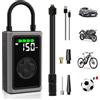Hexinex Mini Portable Electric Air Compressor, Fino a 150 psi, Luce Led Integrata, Porta Type-C, 6 Modalità di Gonfiaggio, può essere utilizzato per automobili, palloni, biciclette