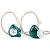 Yinyoo KZ EDX PRO Cuffie in-Ear, Monitor in-Ear con Guscio in Resina e Metallo, Isolamento Acustico, Cuffie Auricolari ad alta Definizione con cavo Staccabile a 2 pin (ciano, senza microfono)