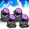 Osusuent 4 Pezzi 19x15W Teste Mobili LED Moving Head Luci da Palco, 4 in 1 Luci da Palcoscenico dmx512 Beam Zoom Luci da Discoteca professionale DJ luci per Festa, Matrimonio, Club e Spettacoli