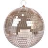 LTMG Sfera da discoteca in oro rosa, 20 cm, con gancio per appendere, decorazione scintillante di grandi dimensioni, per feste ed eventi