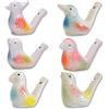 ORICOOL 6 fischietto per uccelli - ceramica fatta a mano, riempibile con acqua, in ceramica con suono di canto chiaro per uccelli, adatto per decorazioni per la casa, giochi all'aperto, regalo di Pasqua