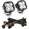 Smartbomb 2 Faretti supplementari profondità LED 60w IP67 luce moto addizionale bianca + kit cablaggio pulsante relè fusibile