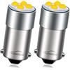 Ruiandsion 2pcs Lampadina LED BA9S 10-60V Giallo Limone 3030 4SMD Chipsets Luce Interni Domo Mappa per Auto Moto Camion