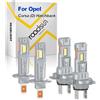 ROADSUN Fari LED 3570 CSP ad alta luminosità, 20000LM Faro LED ad alta luminosità, 12V 6000K Bianco, Abblaglianti H1, Anabbaglianti H7, Illuminazione notturna a 300 metri, For Opel Corsa (D) 2006-2011