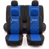 Auto Accessori Lupex Coprisedili Compatibili per Panda 319 dal 2012 a oggi | Made In Italy, Blu Royal Nero, Versione Schienale Posteriore Diviso 50 e 50, Set Completo 11 pezzi, in Policotone