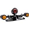 Biqing [3 in 1] Fanale Posteriore Moto,12V Universale Frecce LED Luce di Stop Integrata Indicatori di Direzione con Staffa Targa Nero
