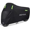 CHCYCLE Copertura moto 300D resistente, impermeabile, universale, con fori bloccaggio e borsa trasporto (nero, XXL)
