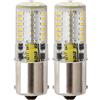 PYRJIN Ba15s LED 12V 1141 1156 12v Lampadina, singolo contatto a baionetta SBC, 5W Bianco Caldo 3000K, per interni RV Turn Luce, di Segnale, di Luce, di Retromarcia, Fanale Posteriore. (2 Pz)