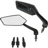 A-Pro Specchietti Retrovisori Metallo Moto Universali 8mm Nero Argento