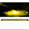 RIGIDON Giallo Barra Led Fuoristrada, 12V 24V 25 120W Singola Fila Sottile Barra Luce Led, Flood Spot Combo Barra Led Per Auto Trattore Camion SUV ATV 4x4 Veicoli Offroad, Faretti Fendinebbia,3000K
