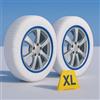 CARALL Calze da Neve Omologate Italia, Colore Bianco, Misura XL, Catene Da Neve Tessili (Bianco,XL)
