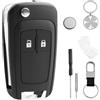 KingYH 2 Tasti Opel Guscio Chiave Auto con Batteria CR2032 e Portachiavi