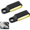 coalwop Frecce LED Moto 2 Pezzi - 6 LED Indicatore Moto Universali 12V, Lega di Alluminio, IP67 Impermeabile, Design Compact con Fissaggio M8 per Motos/Scooters