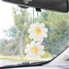 Pwsap Ornamenti Specchietti Retrovisori per Auto, Grazioso Margherita Pendente Artigianale all'Uncinetto, Appeso Ornamento Accessorio Decorativo per Interni Auto Casa Borsetta,Idea Regalo per Donne Ragazze