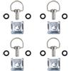 Beimus Bulloni da corsa per moto da 14 mm e 19 mm, viti di fissaggio per carenatura, sgancio rapido, anelli a D da 1/4 di giro, rivetto universale per borsa da sella