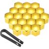 PATIKIL 19mm Copricerchi Per Dadi Ruota, 20 Pezzi Copridadi Universali Per Auto Con Pinze Per Vari Veicoli Come Auto Camion SUV ATV RV, Oro