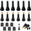 HSDLEWJ 12 Valvole in Gomma TR414 per Pneumatici, Colore Nero, per Auto, Cerchioni, Compatibili con Auto, Biciclette, Moto e SUV