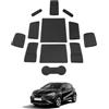 SHAOHAO Compatibile con Renault Captur 2 E-Tech Hybrid 2020-2024 2025 tappetini in gomma, console centrale, tappetini antiscivolo, porta bevande tappetino per porta accessori Renault captur 2