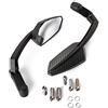 A-Pro Coppia Specchietti Retrovisori Specchi Moto Scooter Custom Nero DX+SX