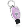OFF WE GO Cover Chiave Guscio Custodia Chiavi per Mercedes Benz Klasse A B C CL CLK E M R S SL SLK W245 W203 W204 W211 W212 Coprichiave con Portachiavi Macchina Telecomando Auto, Viola