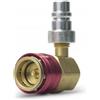 INFLOO Adattatore gas R134a LP/HP - Riduttore per aria condizionata auto 1994-2017 - Compatibile con valvola HP (14 mm)