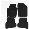Mats4all Set di tappetini auto Compatibile con Volkswagen Polo 2009-2017 | Antiscivolo | Con rinforzo | 4 pezzi | Tappetini per auto | Set di tappetini