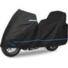 Schleuder Telo per Harley—Versione Scatola Superiore+Scatola Laterale, Telo Coprimoto per Honda, Coprimoto per BMW, con Cinghie Antiventoe e Bande Riflettenti, Adatto per Modelli Suzuki/Kawasaki, 240×120×145 cm