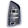 RUXYAXFOL 2 pezzi RUXYAXFOL TPU Copertura chiave auto per BMW F15 F16 F25 F44 F45 F48 F49 F85 F86 G30 G31 M3 M4 X1 X2 X3 X4 X5 X6 Z4 BMW Serie 1/2/3/4/5 Custodia chiave auto nero e argento