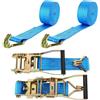 ASelected 2 pezzi cinghia a cricchetto blu 6m 50mm